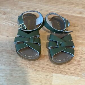 Salt Water Sandals by Hoy - Olive Green Kids Sandals